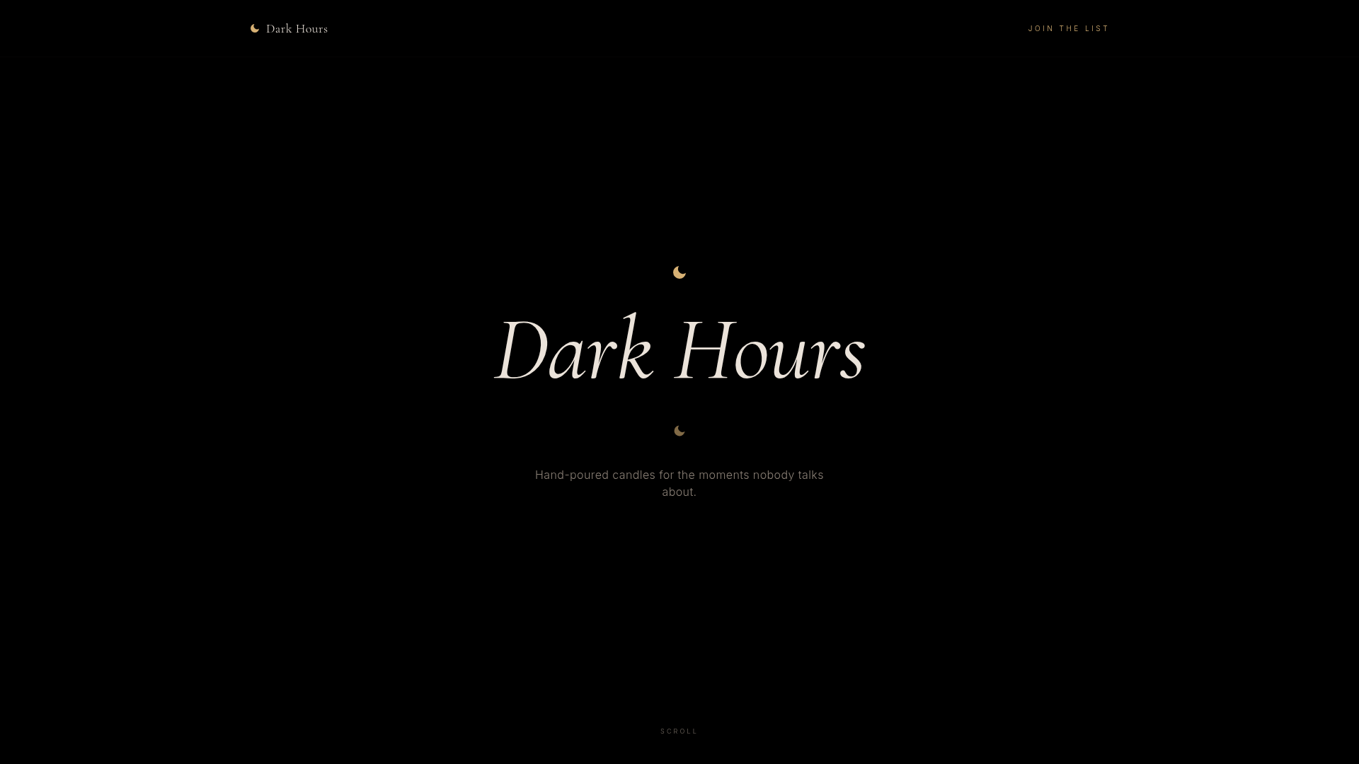 Dark Hours website